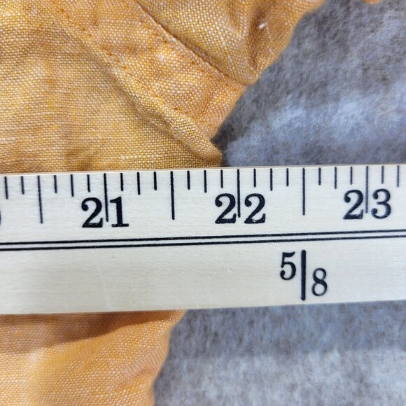 Express Men's‎ Button-Up Shirt L Orange Linen & Cotton Blend Summer Casual - Picture 8 of 9